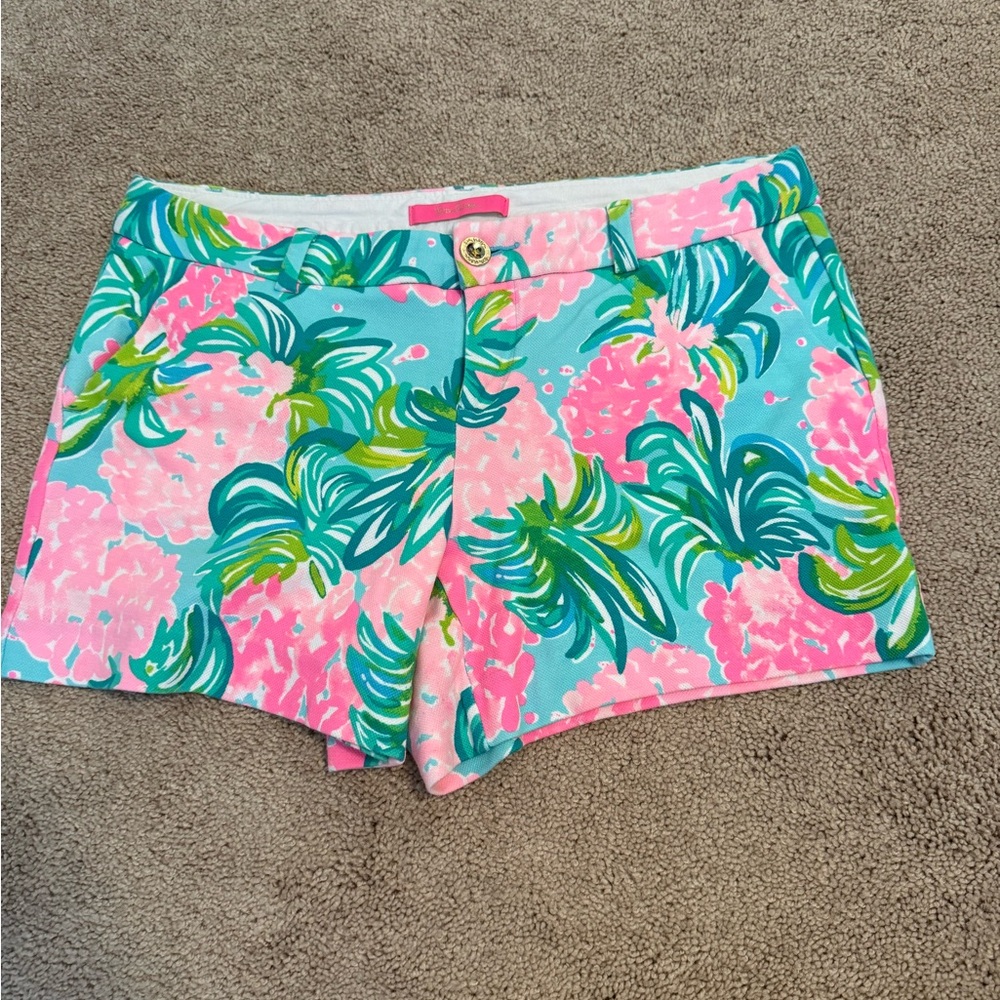 Lilly Pulitzer Pink, Green and White Shorts, size 10